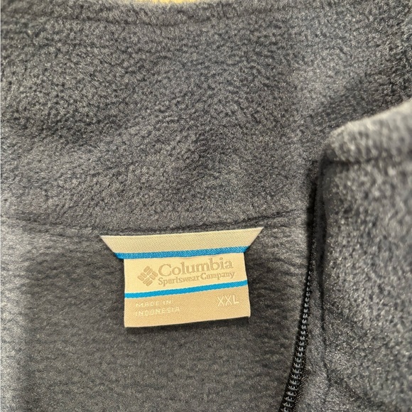 Columbia Navy Half-Zip Fleece, Men’s, Size XXL - Picture 3 of 5